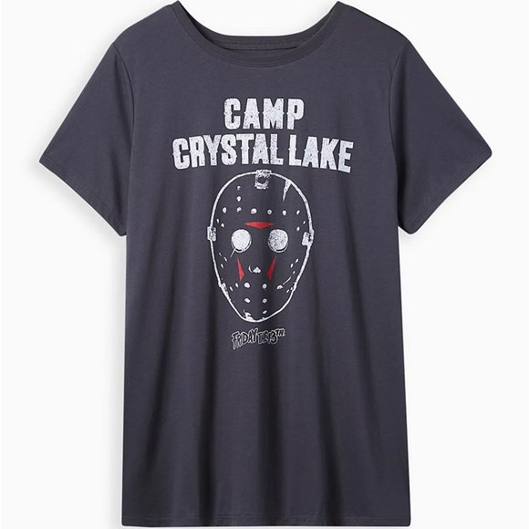 ❤️NWT VINTAGE TORRID FRIDAY THE 13TH JASON VOORHEES TEE MASK HALLOWEEN PLUS SIZE - Picture 1 of 6